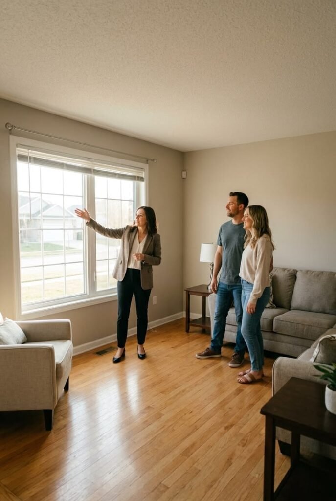 Blackburn estate agent meeting homeowners