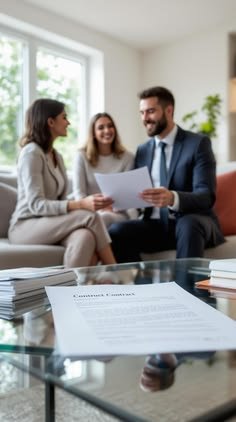 Estate agent discussing property offer