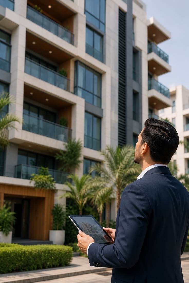 Landlord carrying out a rental property inspection.