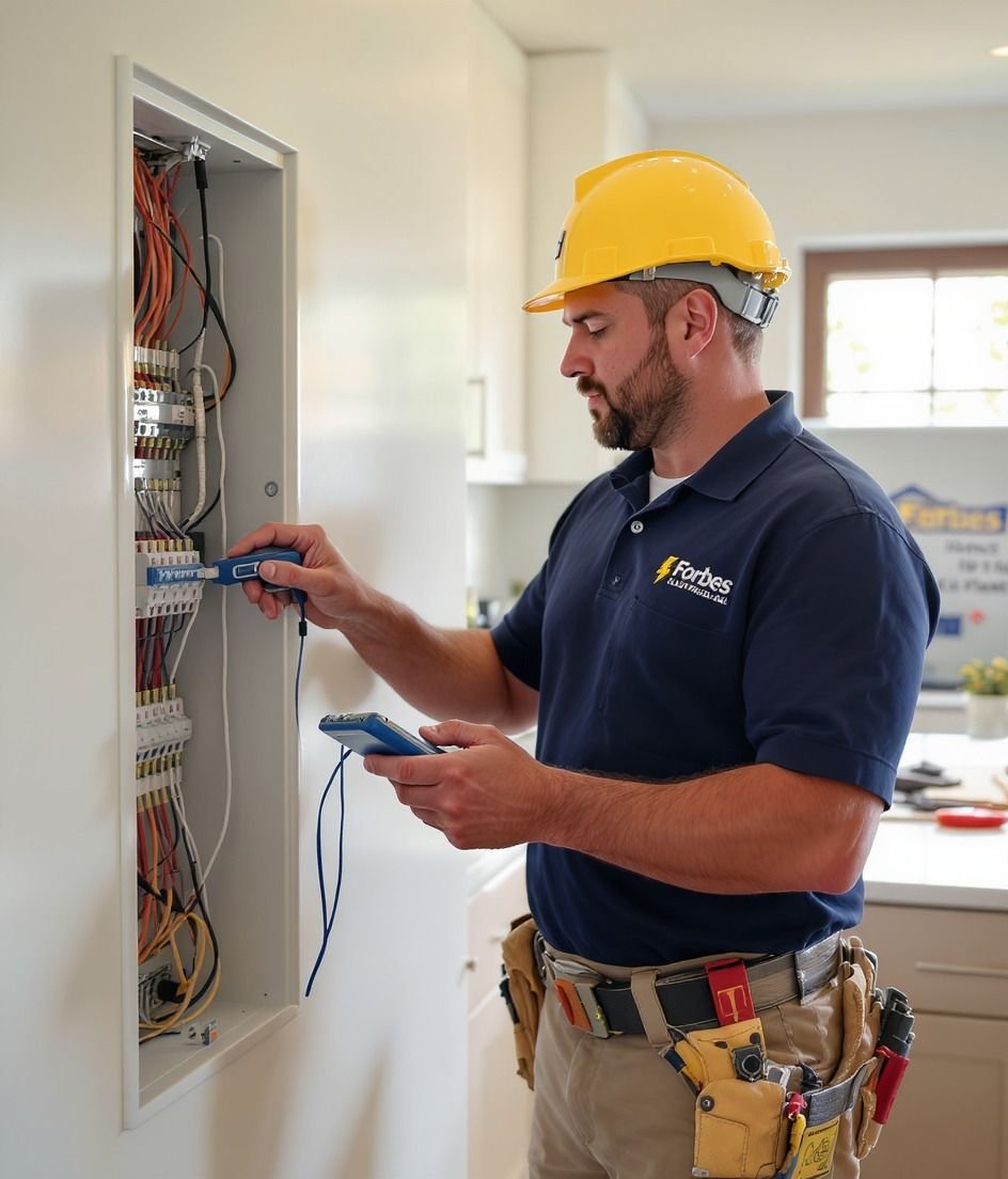 Electrical safety inspection for a UK rental property.